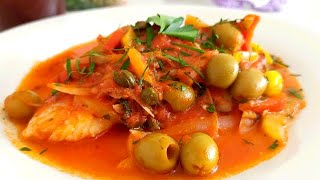 Deliciosa Receta con FILETE DE PESCADO a la VERACRUZANA CRIS EN LA COCINA [upl. by Mik]