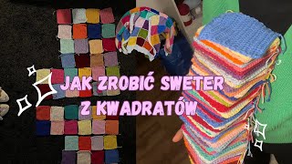 Jak zrobić sweter na szydełku z kwadratów  tutorial ✨ [upl. by Demetre]