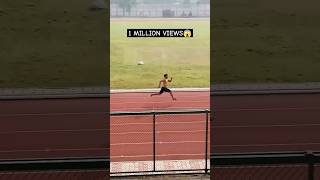 100M SPRINTER😱⚡fastest 100k 100 sprinter sprinting running hardwork million trackandfield [upl. by Neisa]