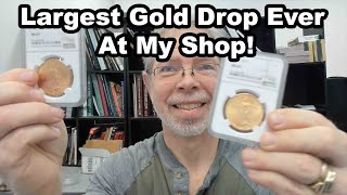 Largest Gold Drop Ever At My Coin Shop  Over 36 Ounces [upl. by Shay]