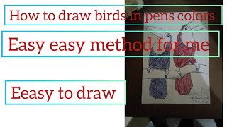 hello Telugu peoples 👋 🫂 how to draw in birds and easy method easy 😀 [upl. by Neelhtac]