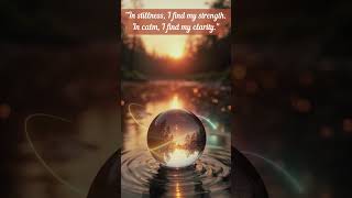 Affirmation  quotIn stillness I find my strength In calm I find my clarityquot [upl. by Apilef314]