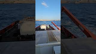 supply vessel life europe underway to next port sailing shorts offshore [upl. by Annoed]