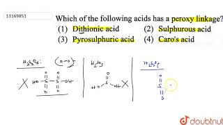 Which of the following acids has a peroxy linkage [upl. by Ainorev]