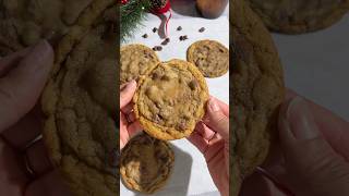 Holiday Brown Butter Chocolate Caramel Cookies holidaybaking christmascookies easydessert [upl. by Norrie]