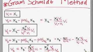 Gram Schmidt Method Orthogonal and Orhonormal Basis Example [upl. by Ardnuahsal]