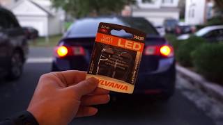 Sylvania Zevo LED Review Brake LightBulbs LED vs Regular Incandescent Acura TSX [upl. by Seilenna]