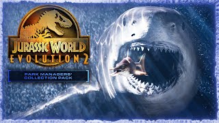 THE BIGGEST AQUATIC IN THE GAME  MEGALODON SHOWCASE  Jurassic World Evolution 2 [upl. by Gerger]