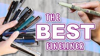 FINDING THE BEST FINELINER  Testing 20 Fineliner Pens  Pigment Watercolor amp Markers Test [upl. by Ferne]