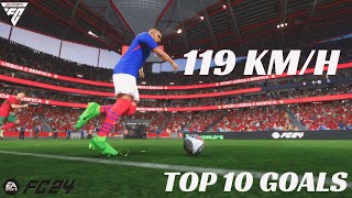 FC 24  TOP 10 POWER SHOT GOALS 2  PC HD [upl. by Ybbor]