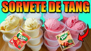 Sorvete Caseiro de LIQUIDIFICADOR com Tang SEM BATEDEIRA ECONÔMICO  Faça e Venda [upl. by Baudelaire754]