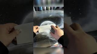 Starry sky couple spray painting painting spraypaintingart art sprayart acrylicpainting [upl. by Evelc]