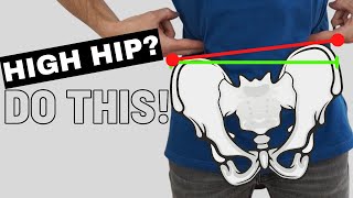 How To Self Correct FIX a High Hip Uneven Pelvis [upl. by Madden849]