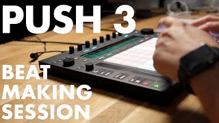 Ableton Push 3  Sampled beat making session [upl. by Huppert]