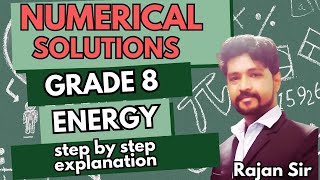 Numerical Solution with explanation  Chapter Energy Grade 8 Icse by Rajan Sir RONLINE CLASSES [upl. by Phip]