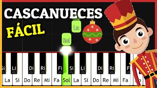 MARCHA DEL CASCANUECES  Canción Navideña NOTAS FACILES para Piano Tutorial [upl. by Jenei605]