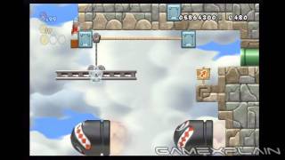 New Super Mario Bros Wii Level 7 Castle 1 Star Coins [upl. by Idet]