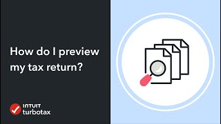 How do I preview my tax return online  TurboTax Support Video [upl. by Cirilla]