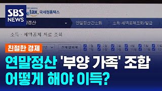 성큼 다가온 연말정산…부양 가족 조합 어떻게 해야 이득  SBS  친절한 경제 [upl. by Limann213]