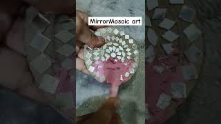 Mirror mosaic art 🪞diy mosaicart craft song love craftwithanushka ❤️♥️ [upl. by Shelagh]