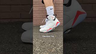 Creasing the Jordan 7 White Infrared😬 [upl. by Selin49]