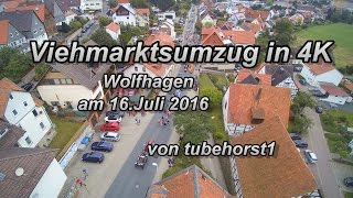 Viehmarktsumzug Wolfhagen am 1672016 in 4K von tubehorst1 [upl. by Aric]