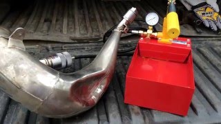 wwwhydraforcecouk EXHAUST BLOW OUT KIT DENT 2 STROKE PIPE REPAIR WITH WATER [upl. by Stefania78]