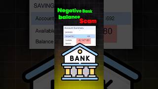 Negative Bank balance scam No penalty on minimum balance Acfinance shortsvideo ytshort [upl. by Owen]