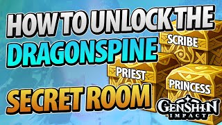 Genshin Impact  Dragonspine 3 Boxes Locations to Unlock the Secret Door Room [upl. by Esimehc61]