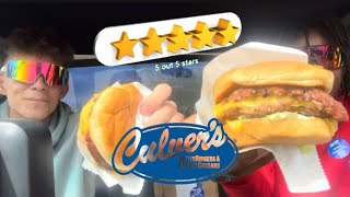 Culver’s food review muckbang [upl. by Yendis]