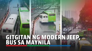 Modern jeep bus nagkagitgitan sa Sampaloc Maynila  ABSCBN News [upl. by Yeuh]