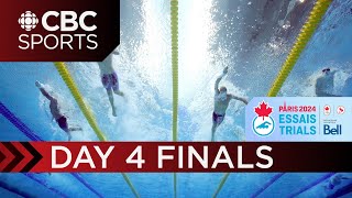 2024 Canadian Olympic amp Paralympic Swimming Trials Finals  Toronto  Day 4  CBC Sports [upl. by Sindee]