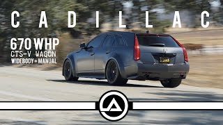 670 whp Cadillac CTSV Wagon  Manual Trans Widebody [upl. by Hameerak]