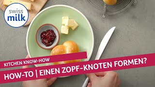 Wie kann ich einen ZopfKnoten formen  HowtoVideo  Swissmilk 2020 [upl. by Anrapa]