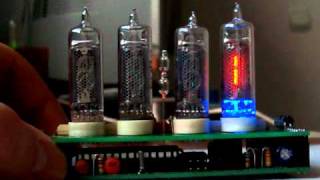 Warm Tube Clock v1  Nixie clock  Alarm test [upl. by Eyoj]