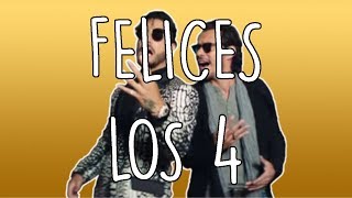 FELICES LOS 4 SALSA  LETRA l MALUMA ft MARC ANTHONY [upl. by Acsirp899]