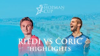 Hopman Cup Mens Final Borna Ćorić vs Leandro Riedi [upl. by Bidget]