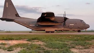 AC130J Gunship Lands on a Highway [upl. by Lednyc]