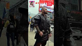 Ragnar Lothbrok in street fashion with traditional viking warrior style vikings fyp fypシ゚viral [upl. by Dunkin]