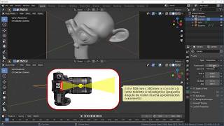 02 Tutorial de manejo de Cámara con Blender 28x Lente [upl. by Bette-Ann]