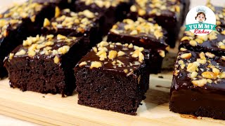 Fudgy Chocolate Brownies with Rich Chocolate Ganache Topping [upl. by Vlada]