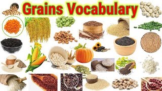 Grain Vocabulary  Grains Names inEnglish  kidseducation713 [upl. by Sirovaj]