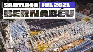 NEW Santiago Bernabéu stadium works July 2021  Real Madrid [upl. by Aihsyak]