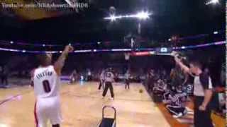 Three Point Contest  Damain Lillard  Round 1  February 15 2014 [upl. by Lurie]