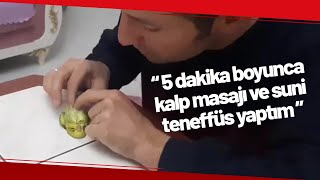 Ölen Kuşunu Dakikalarca Kalp Masajı Yapıp 2 Kez Hayata Döndürdü [upl. by Aneekan]