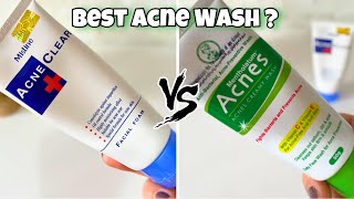 Mentholatum Acnes Creamy Wash vs Mistine Acne Clear Face wash Honest Review [upl. by Ulrika921]