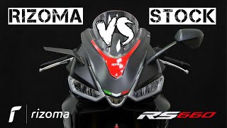 RS 660  Rizoma Stealth Mirrors vs Stock  Install amp Ride Review [upl. by Ailis475]