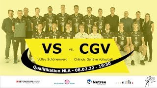 Volley Schönenwerd vs Chênois Genève Volleyball Qualifikation NLA 08022022 1930 Uhr [upl. by Aneeuqahs]