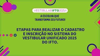 DICAS DE COMO REALIZAR O CADASTRO E INSCRIÇÃO NO SISTEMA DO VESTIBULAR UNIFICADO  Vestibular 2025 [upl. by Acinnor]