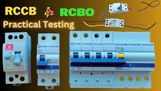 RCCB to RCBO difference ।। RCBO and RCCB practical testing ।। MCB RCCB RCBO ELCB Testing work [upl. by Breana]